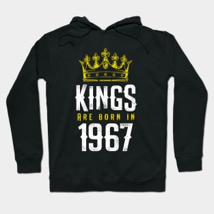 kings are born 1967 birthday quote crown king birthday party gift Hoodie